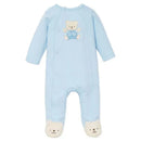 Little Me - Cute Bear Footie, Light Blue Image 1