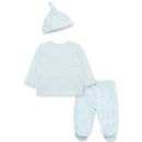 Little Me - Little Lambs Interlock Knit Lap-Shoulder Set & Hat Image 2