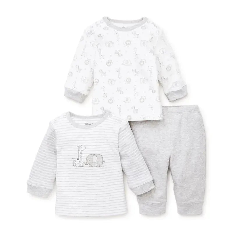 Little Me Safari Charms 3-Piece Pant Set - Grey.