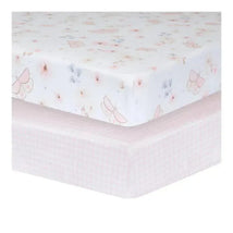 Living Textiles - Cotton Jersey Fitted Sheet, Pink Gingham Image 1