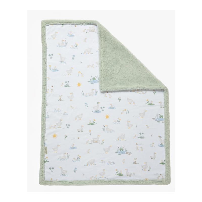 Living Textiles - Jersey Sherpa Blanket, Goosey Goosey Image 2