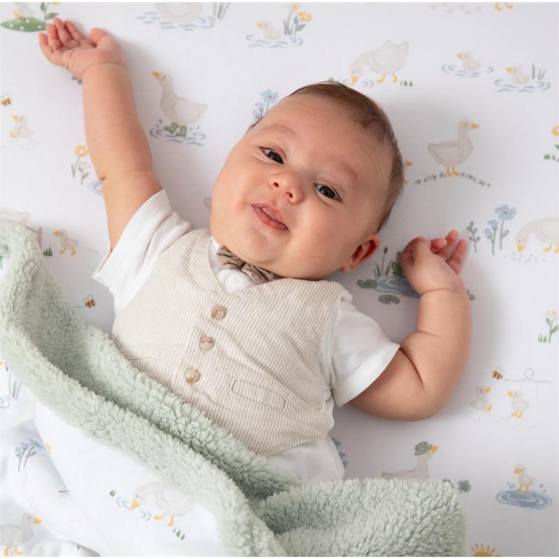 Living Textiles - Jersey Sherpa Blanket, Goosey Goosey Image 4