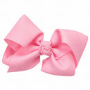 Medium pink grosgrain hair bow by MacroBaby