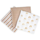 Lulujo - 3Pk Rainbows Muslin Receiving Blankets Image 4