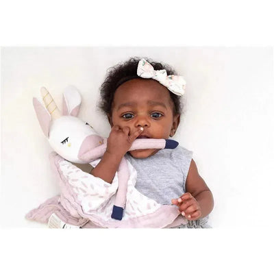 Lulujo - Unicorn Cotton Muslin Lovie Image 2