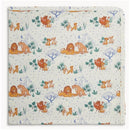 Modal blanket featuring whimsical Lion King characters, including Simba, Mufasa, and Pumbaa, against a soft, nature-themed background.