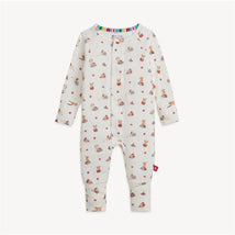 Modal coverall featuring a playful dog and dessert print, designed for infants with button closure and colorful collar.