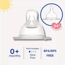 Mam 2Pk Bottle Nipples, Level 1 Slow Flow Nipple designed for infants 0 months and up; BPA/BPS free with 94% nipple acceptance rate.