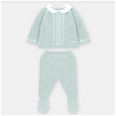 Pastel blue knit sweater with a white collar paired with matching leggings, part of the Martin Aranda 2Pk Take Me Home Set.