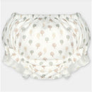 Woven bloomer in Aller Beige featuring a soft fabric with a playful tree pattern in muted colors.