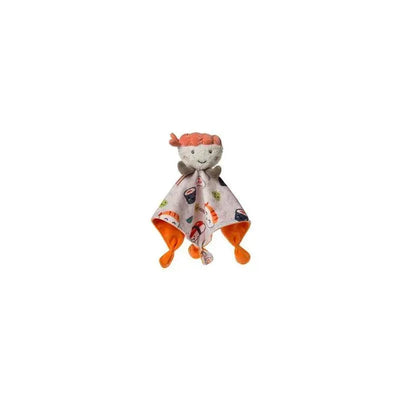 Mary Meyer Sweet Sushi Soothie in a pink sushi-themed design, featuring a soft plush head and orange accents.