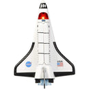 Five-light sound space shuttle toy featuring NASA logo, red light on top, and USA flag on the side.