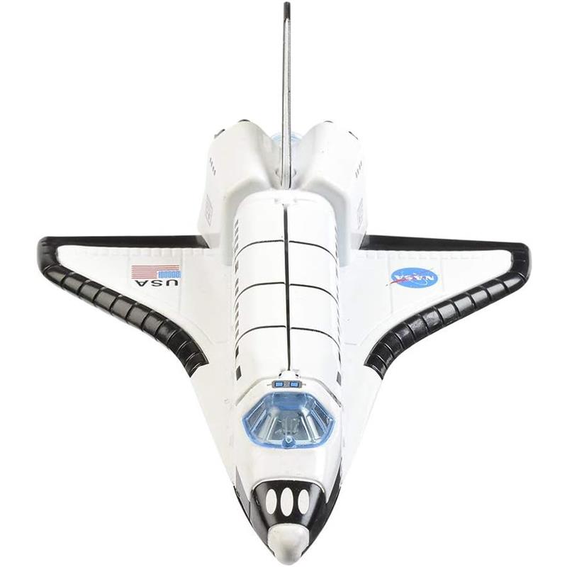 5 Light Sound Space Shuttle toy featuring detailed design, NASA logo, and lights/sounds activated.