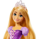 Disney Princess Rapunzel fashion doll with long blonde hair, wearing a purple dress and a sparkling tiara.