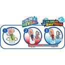 Instructions for using the Hot Wheels Color Shifters toy car, showing color reveal steps with temperature guidelines.
