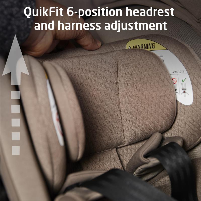 QuikFit 6-position headrest and harness adjustment feature of the Maxi-Cosi Ambra Infant Car Seat.