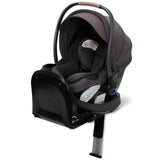Maxi-Cosi Ambra Infant Car Seat in Escargot color, featuring a padded interior, adjustable handle, and a secure base with leg support.