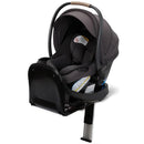 Maxi-Cosi Ambra Infant Car Seat in Escargot color, featuring a padded interior, adjustable handle, and a secure base with leg support.