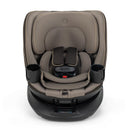 Maxi-Cosi Andi 360 Rotating All-in-One Convertible Car Seat in Escargot, featuring a cozy design, adjustable straps, and two cup holders.