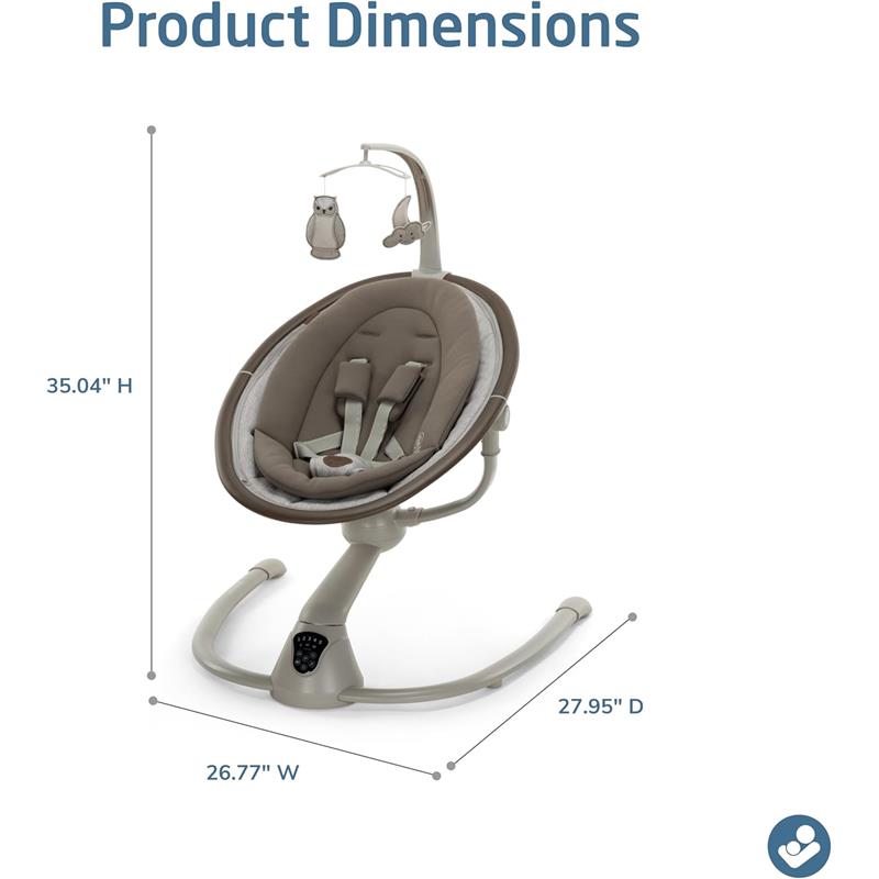 Maxi-Cosi - Cassia Smart Baby Swing for Infants, Truffle Image 15