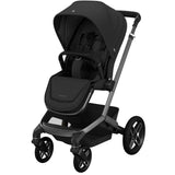 Maxi-Cosi Fame Modular Stroller in Twillic Black with a sleek design, adjustable canopy, and spacious seat.