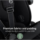 Maxi-Cosi Fame Modular Stroller features premium fabrics and padding, emphasizing comfort and eco-friendly materials.