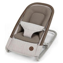 Maxi-Cosi Kori 2-in-1 Baby Bouncer Seat in Truffle, featuring padded seating and adjustable harness for infants.