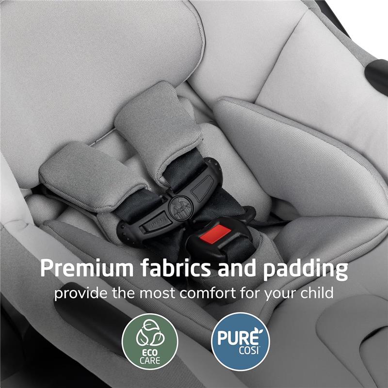 Maxi-Cosi Mico Pro Infant Car Seat in Sea Drift, featuring premium fabrics and padding for child comfort.