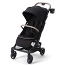 Maxi-Cosi Oxford Cabin Lightweight Travel Stroller in Sea Shadow with a sleek black design and adjustable canopy.