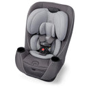 Maxi-Cosi Pria Max All-in-One Convertible Car Seat in Escargot color featuring plush seating, side cup holders, and adjustable headrest.