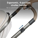 Ergonomic, 4-position stroller handle of the Maxi-Cosi Zelia Pro Travel System for customizable, comfortable pushing.