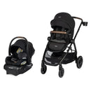 Maxi-Cosi Zelia2 Luxe 5-in-1 Modular Travel System in New Hope Black, featuring a stroller and infant car seat.