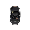 Maxi-Cosi Zelia2 Luxe 5-in-1 modular travel system in New Hope Black, featuring a sleek infant car seat with a canopy and safety harness.