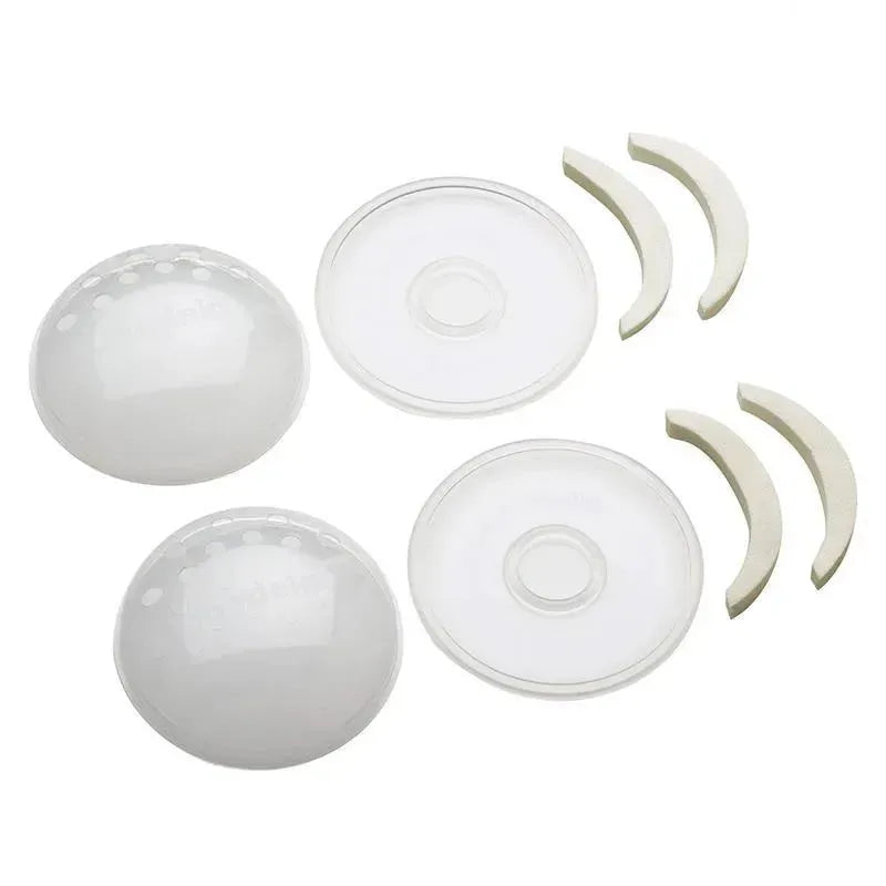 Medela SoftShells Breast Shells set, including transparent breast shells and soft inner pads for comfort.