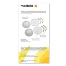 SoftShells breast shells by Medela, designed for inverted nipples, shown with inserts and features like air vents and flexible backs.