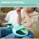 Melii - 3 Compartments Spin Snack Container, Blue Image 7