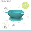 Melii - Silicone Suction Bowls for Babies and Toddlers, 10.1 oz - 2 Pack, Shark Blue Image 2