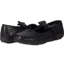 Black Michael Kors Baby Girl Rover Day-T Ballerina Flats featuring sparkly embellishments and a decorative bow.