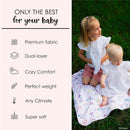 Milk Snob Disney A Wish Come True baby blanket displayed with features: premium fabric, dual-layer, cozy comfort, and super soft.