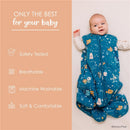 Milk Snob Disney and Pixar Finding Nemo baby sleep bag for 0-6 months, displayed on a baby laying on a light background.