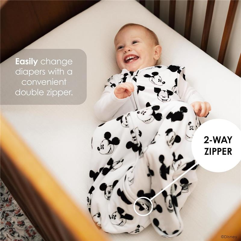 Milk Snob - Disney Baby Sleeping Sack Sleeveless Sleep Bag And Wearable Zip Up Blanket, Mickey Image 3