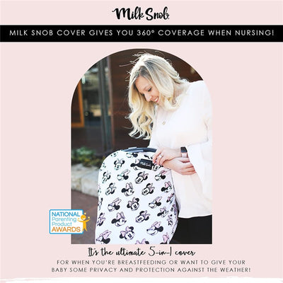 Multifunctional Milk Snob cover featuring Mickey Mouse sketches, designed for breastfeeding and providing privacy.
