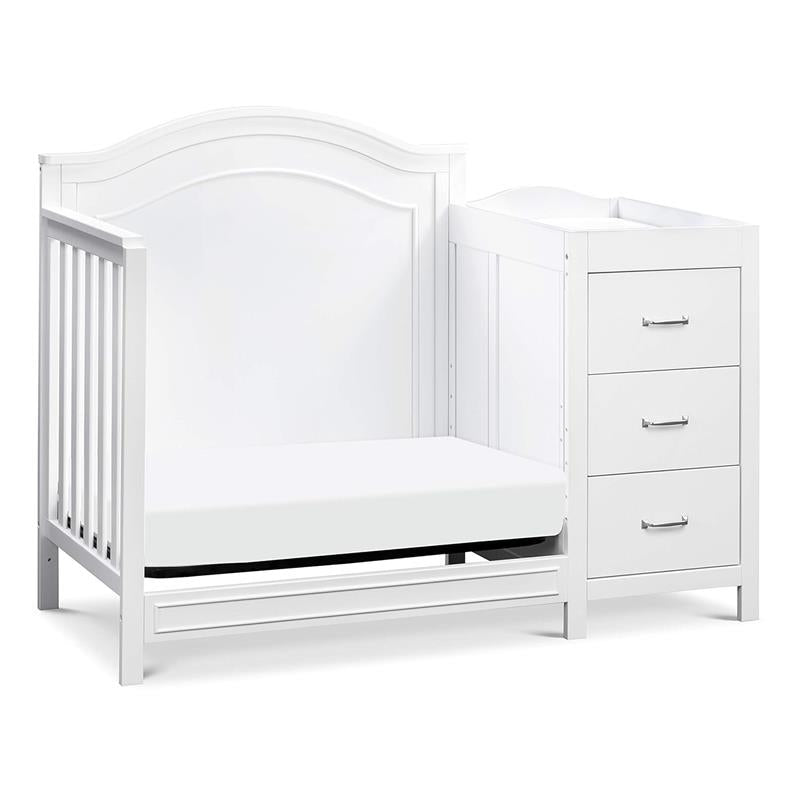Million Dollar Baby Davinci Charlie 4-in-1 Convertible Mini Crib and Changer Combo, White Image 5