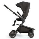 Mima Creo Single Stroller in black, featuring a sleek design, adjustable canopy, and modern wheels.