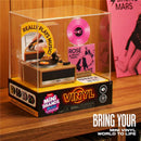 Mini Brands Really Works Vinyl Playset by ZURU featuring a turntable, pink vinyl record, and music-themed packaging.