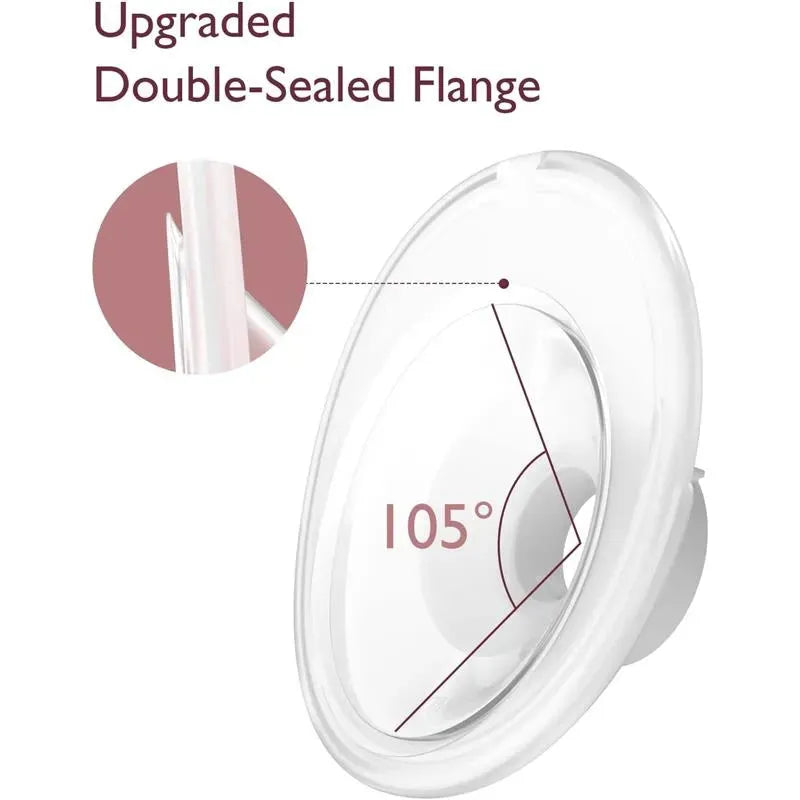 27mm double-sealed flange for M5 wearable pump, featuring a 105° angle for enhanced comfort and efficiency.