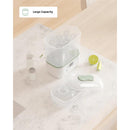 Momcozy 8-in-1 Baby Bottle Steam Sterilizer with large capacity and multiple bottles displayed on a countertop.