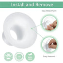 Flange insert for Momcozy M5, showcasing installation instructions and features like easy attachment and removal, BPA-free.