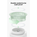Portable Bottle Warmer MW03 components showing a double-sealed top designed to be leak-proof.