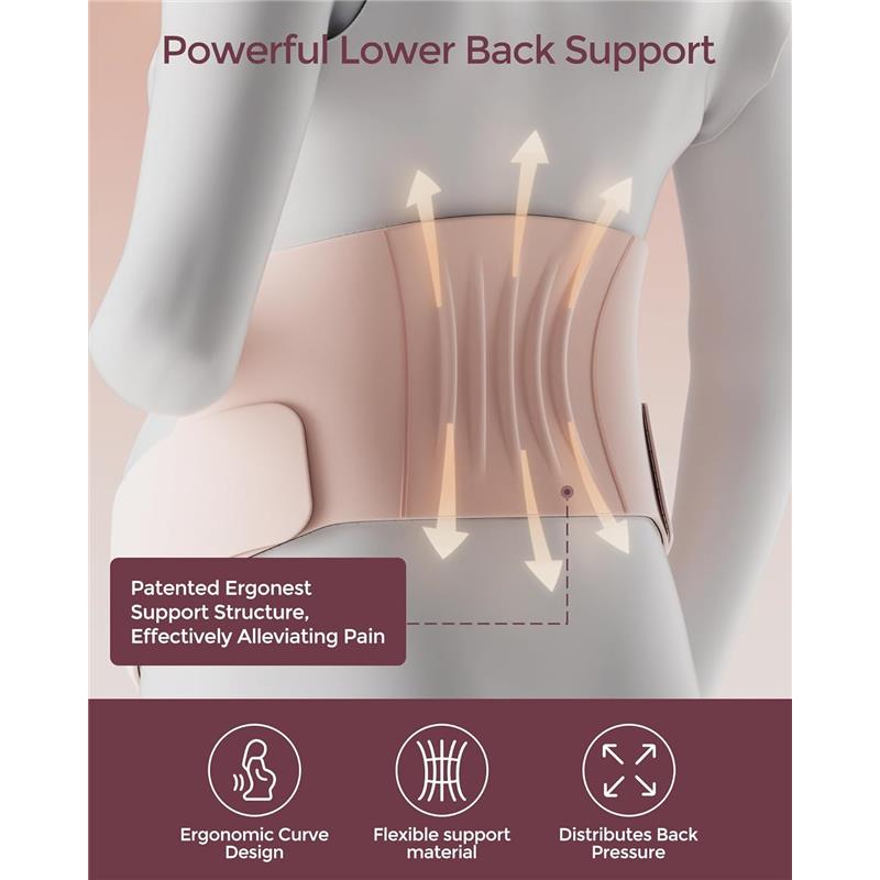 Black Pregnancy Belly Band demonstrating powerful lower back support, featuring ergonomic design and flexible material for pain relief.